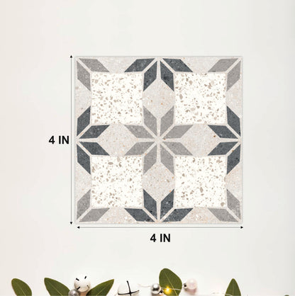 Grey Geometric Terrazzo Tile Sticker