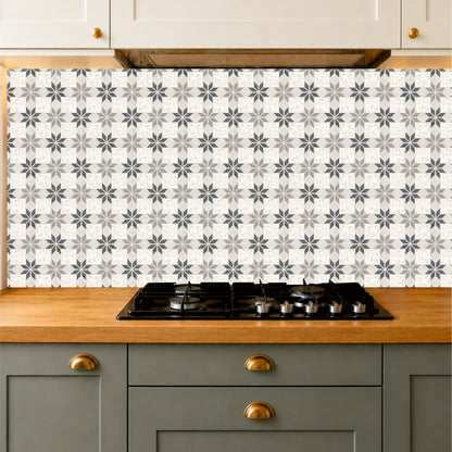 Grey Geometric Terrazzo Tile Sticker