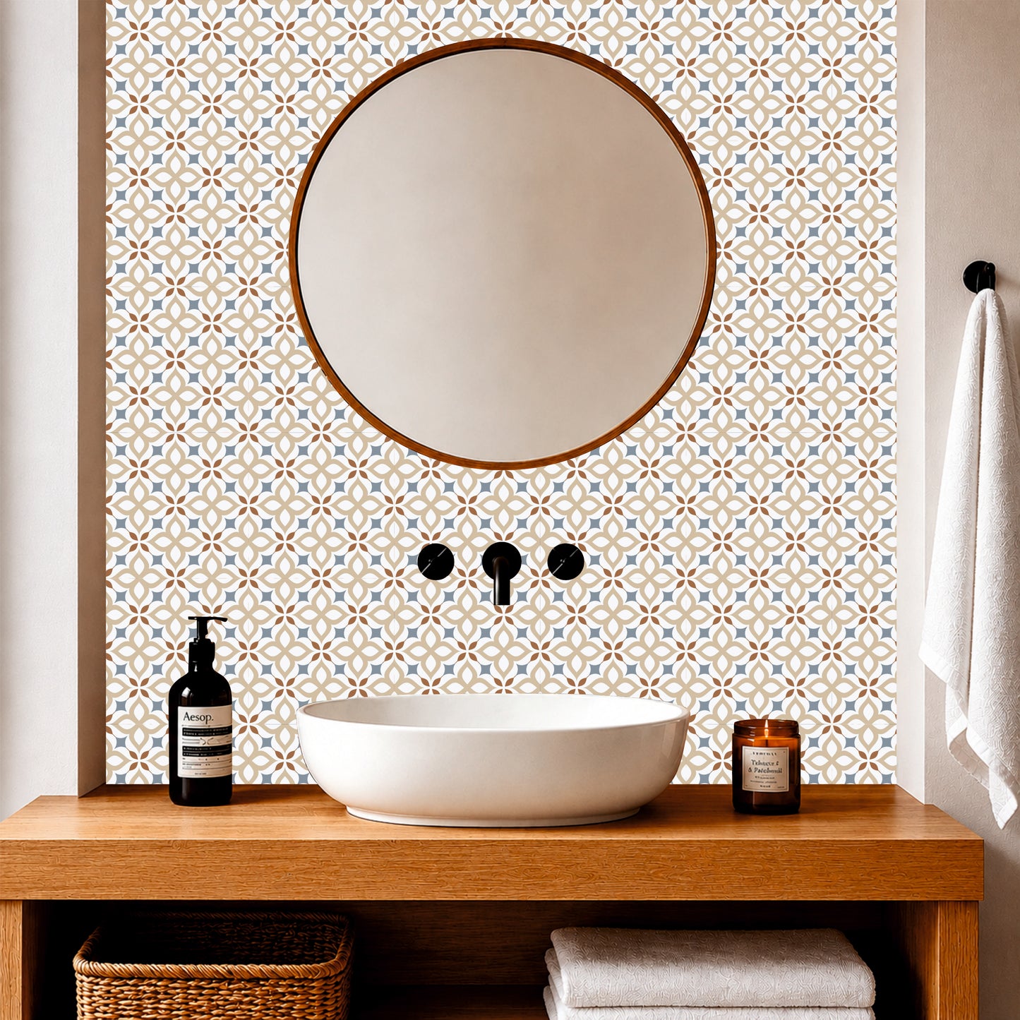 Sandstone Geometric Tile Sticker