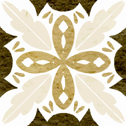 Sage & Sand Floral Tile Sticker