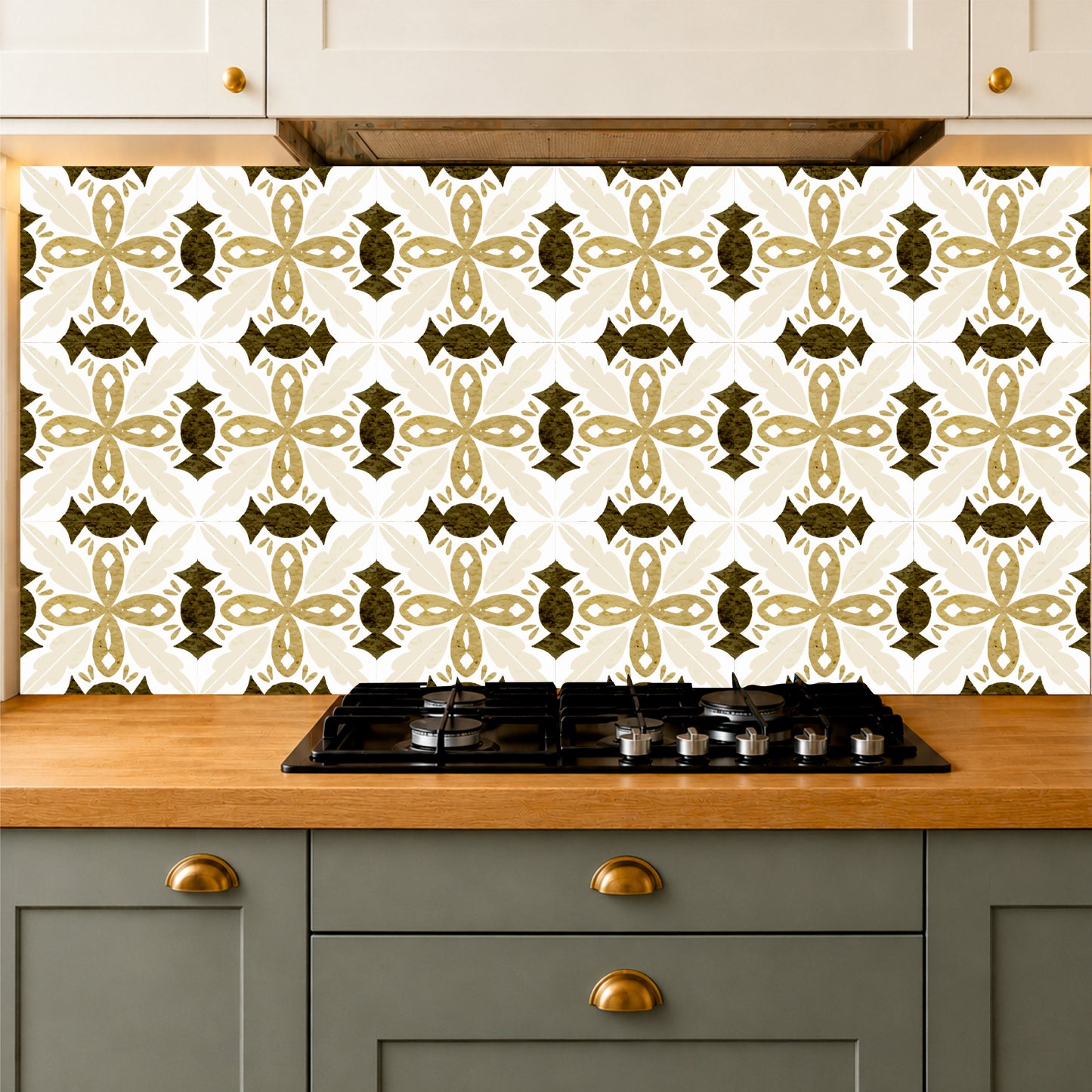 Sage & Sand Floral Tile Sticker