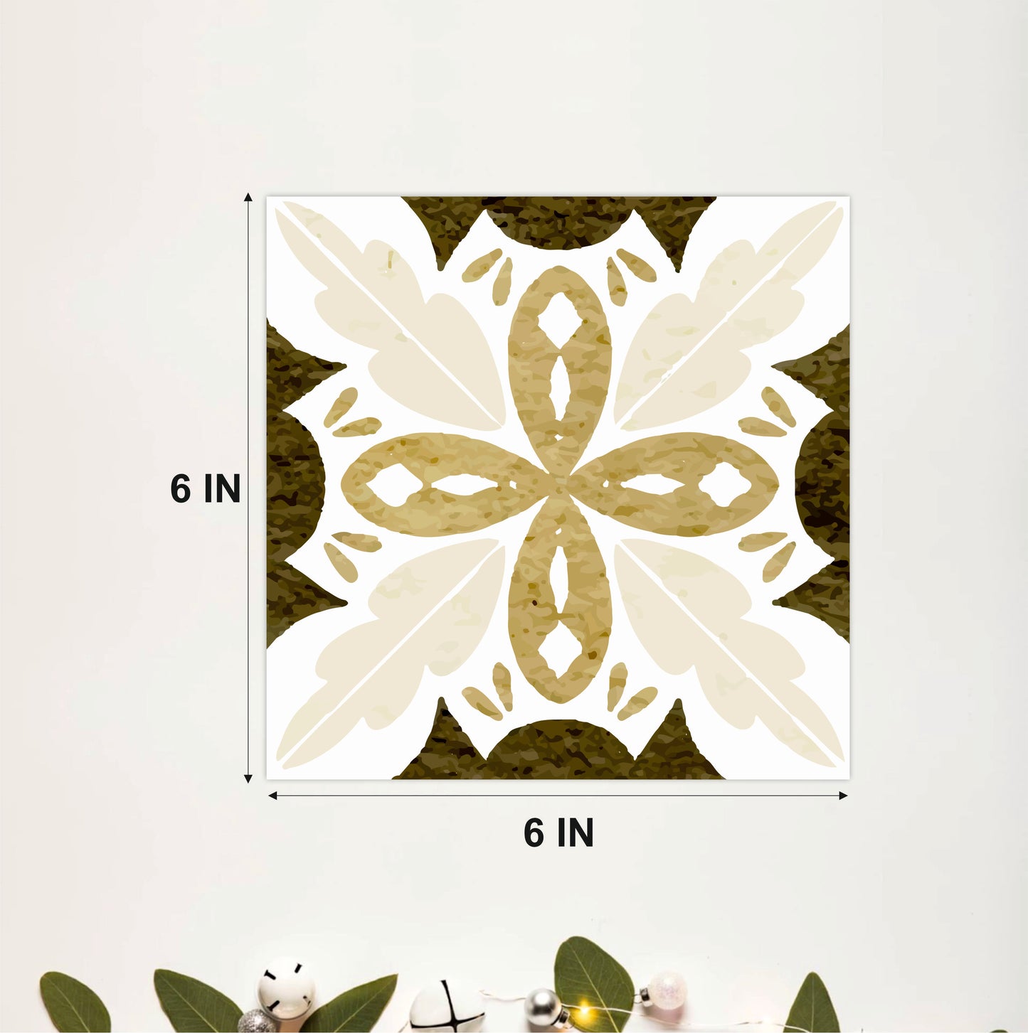 Sage & Sand Floral Tile Sticker
