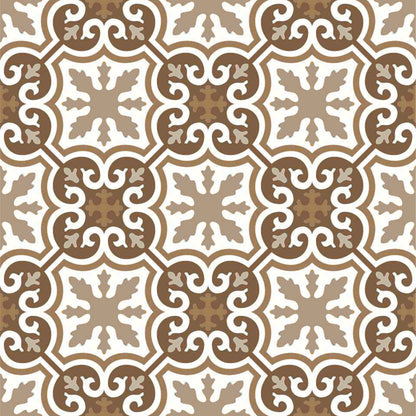 Warm Taupe Arabesque Tile Sticker