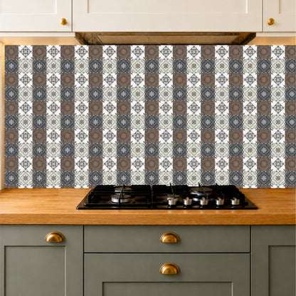 Vintage Floral & Ornamental Patchwork Tile Stickers
