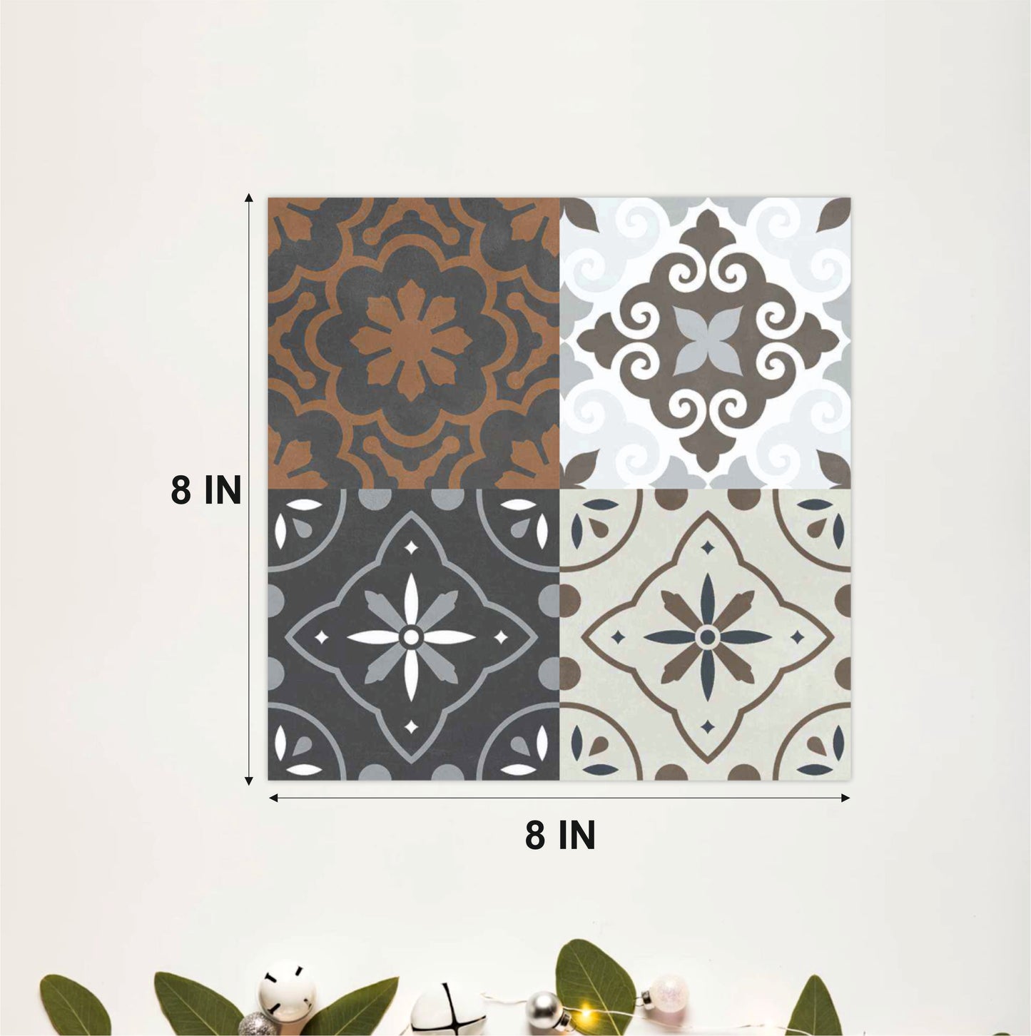Vintage Floral & Ornamental Patchwork Tile Stickers