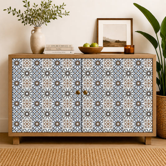 Mediterranean Geometric Patchwork Tile Sticker