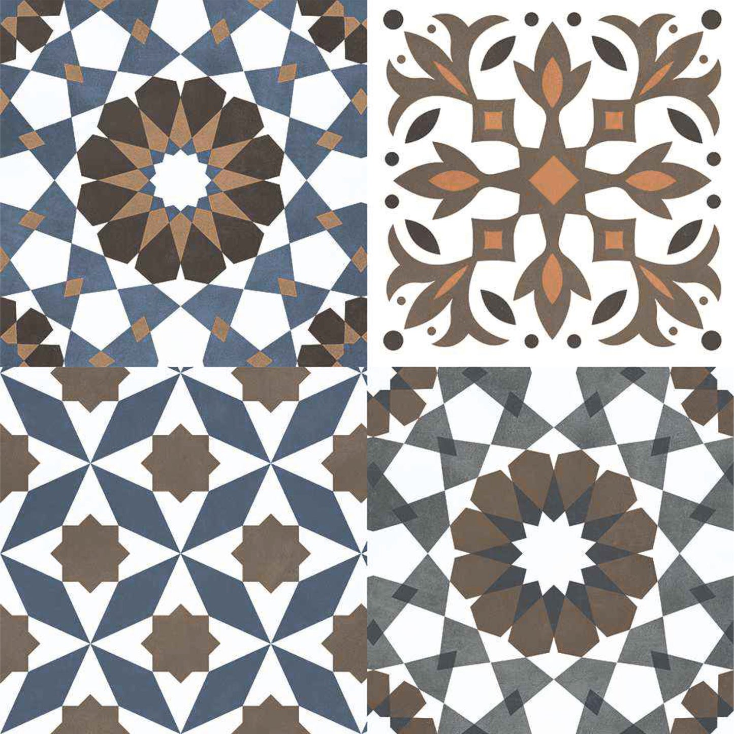Mediterranean Geometric Patchwork Tile Sticker