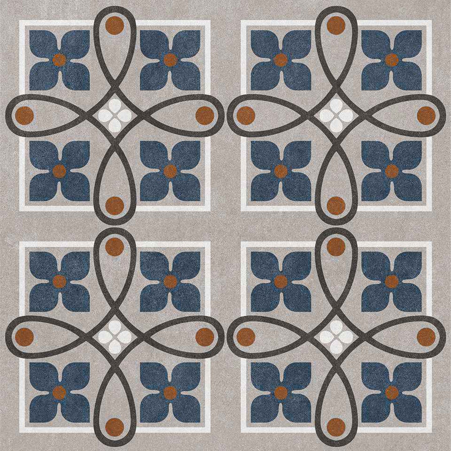 Navy Botanical Mosaic Tile Sticker