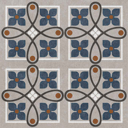 Navy Botanical Mosaic Tile Sticker