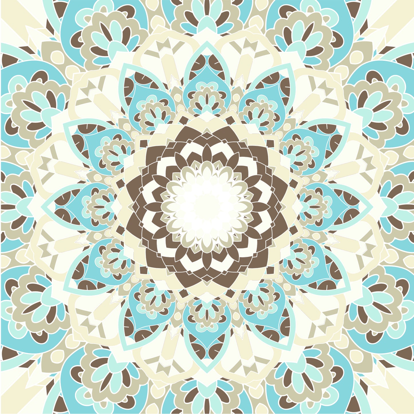 Aqua Mandala Tile Sticker