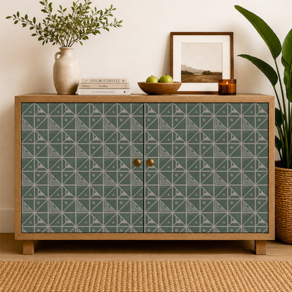 Modern Sage Geometric Tile Sticker