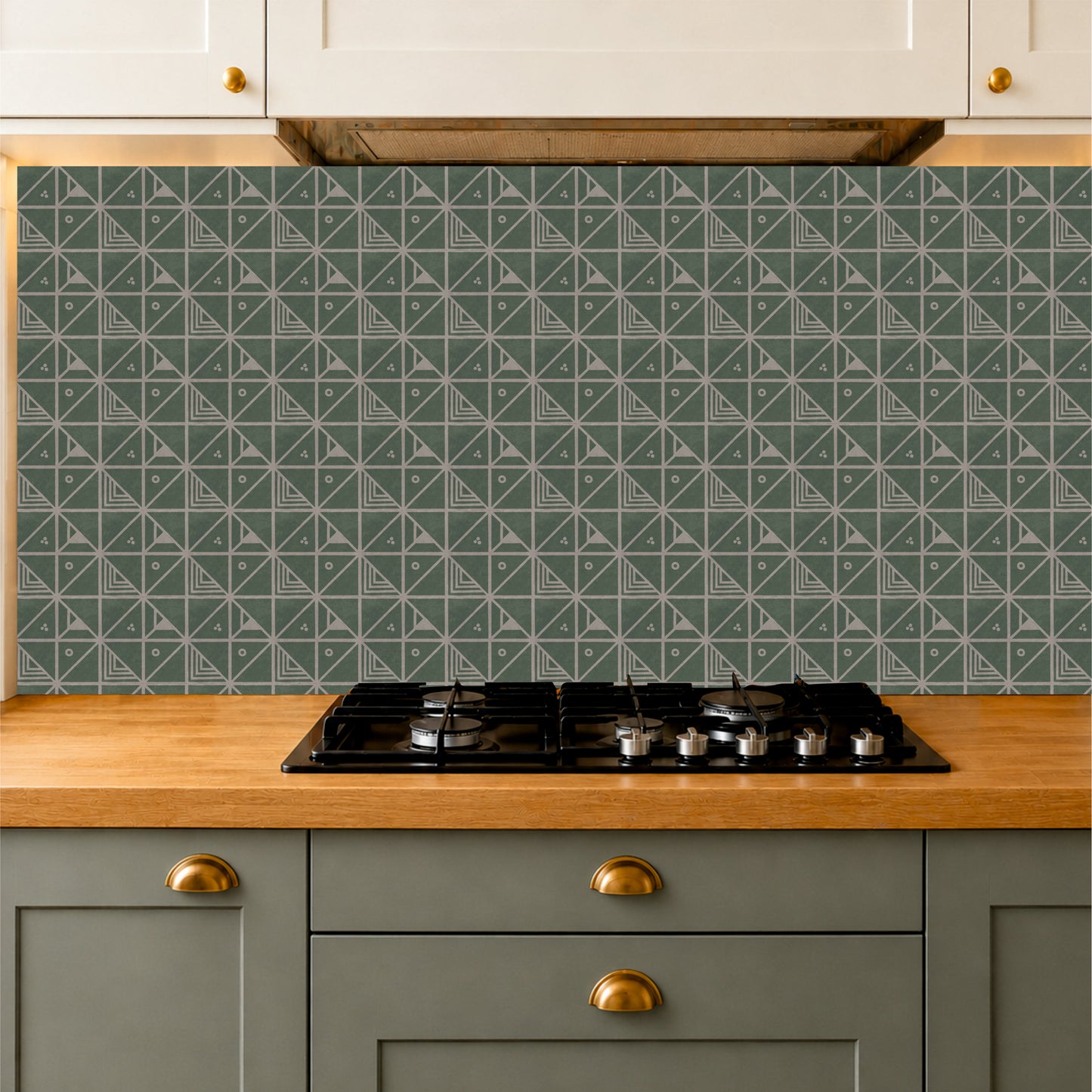 Modern Sage Geometric Tile Sticker