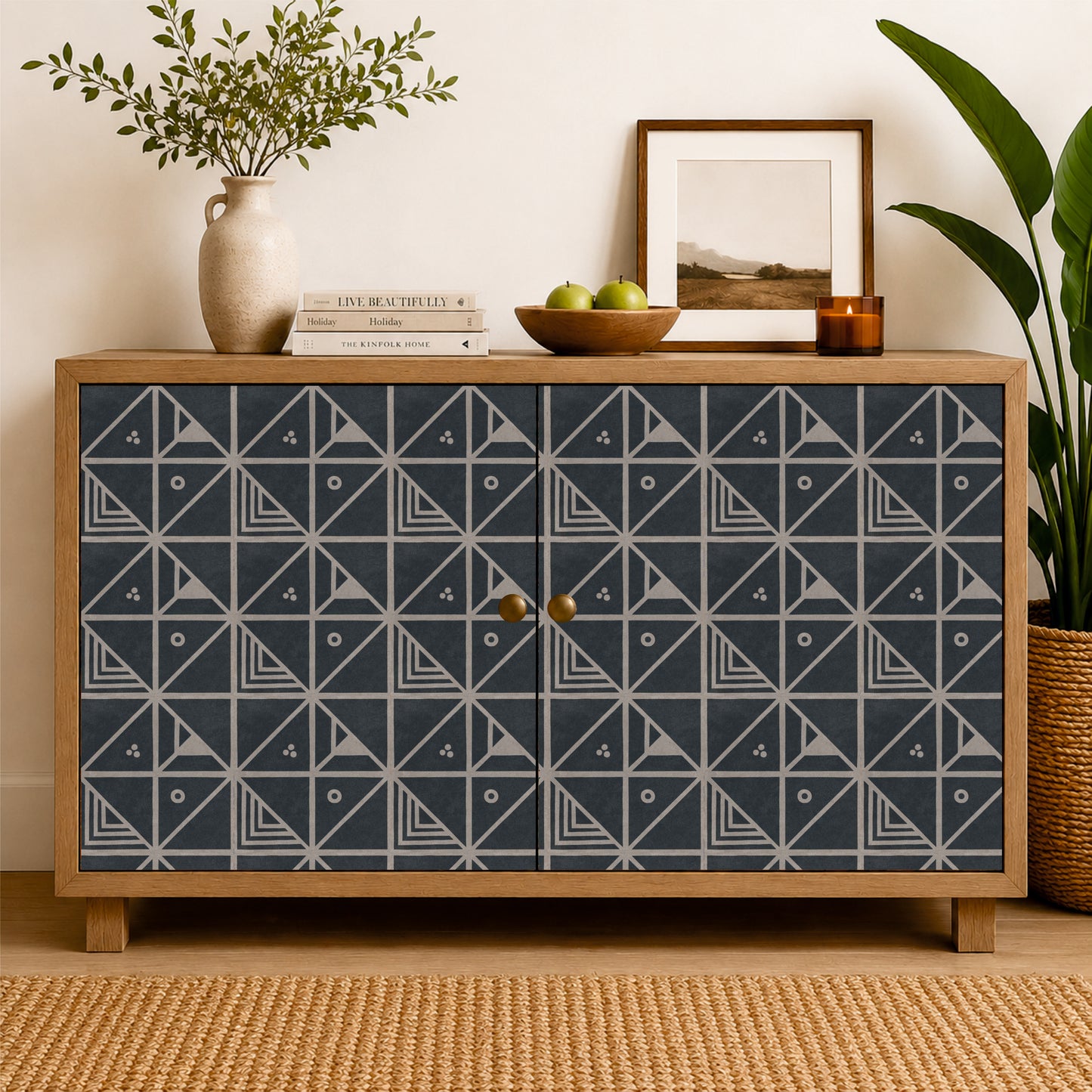 Charcoal Geo Mosaic Tile Sticker