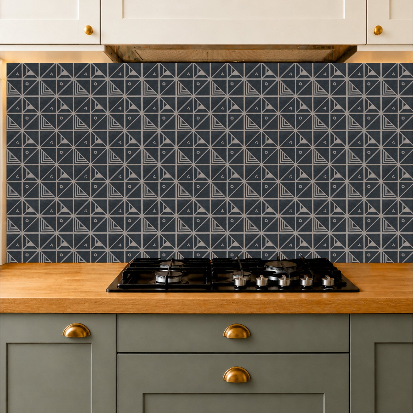 Charcoal Geo Mosaic Tile Sticker
