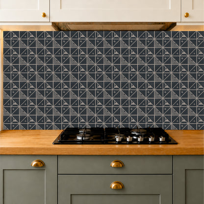 Charcoal Geo Mosaic Tile Sticker