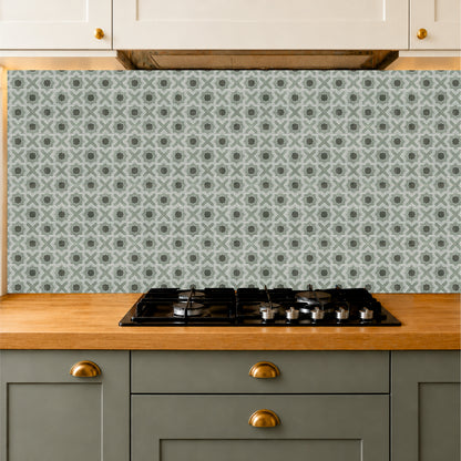 Sage Geometric Mosaic Tile Sticker