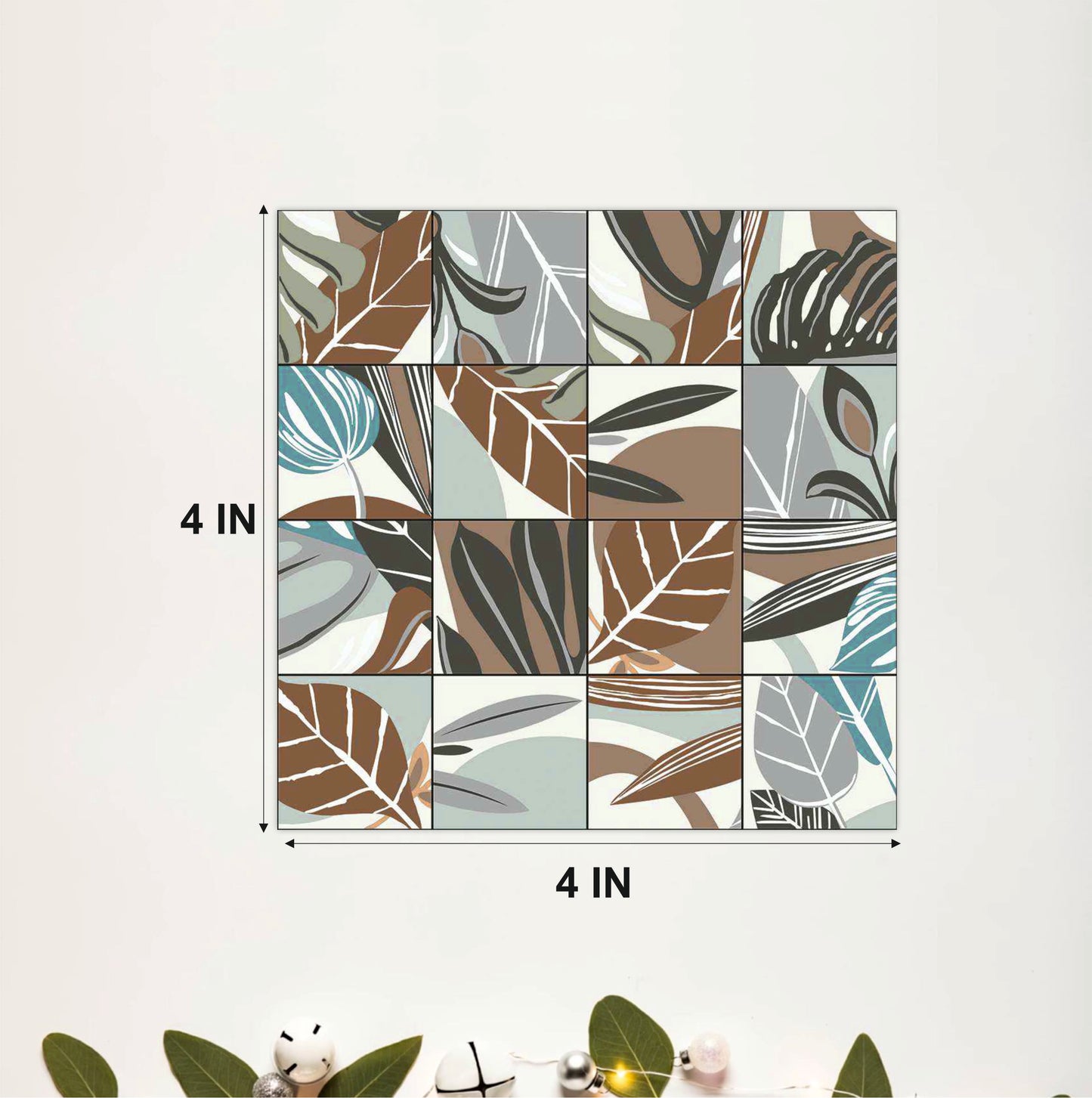 Contemporary Botanical Mosaic Tile Sticker