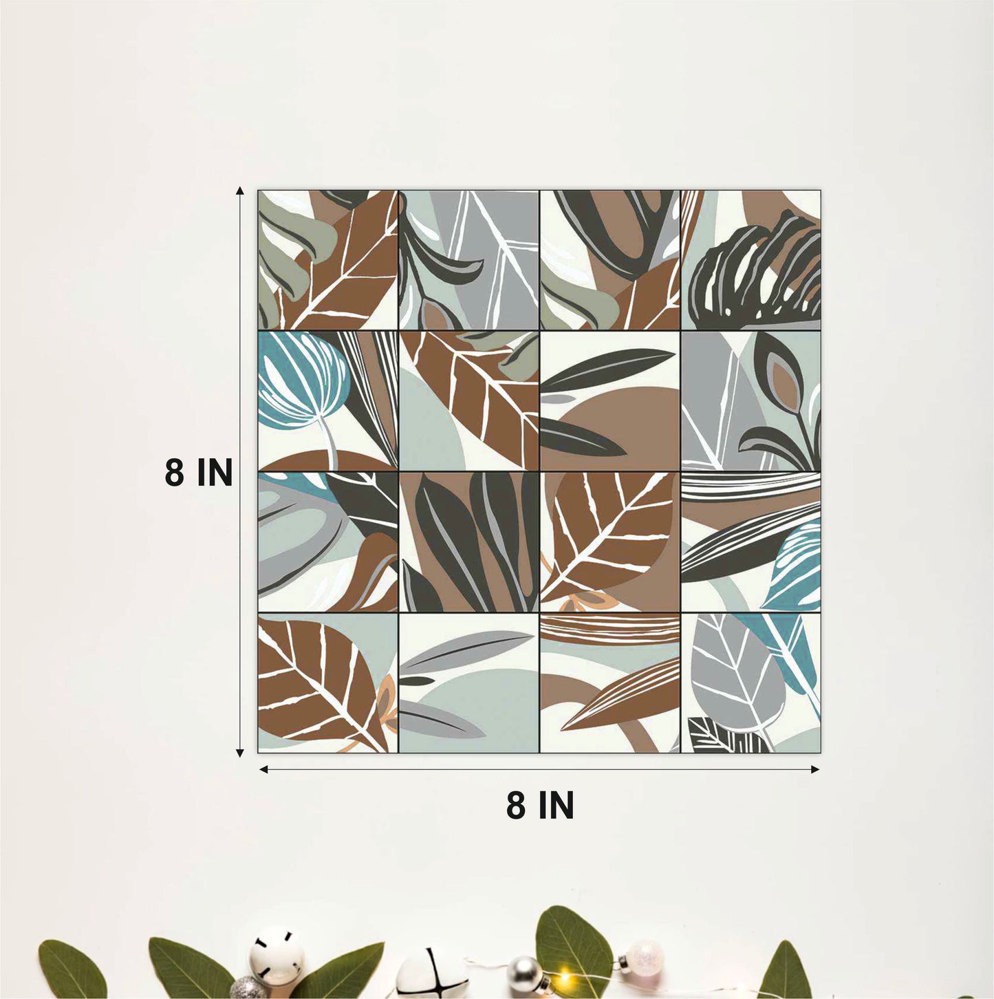 Contemporary Botanical Mosaic Tile Sticker