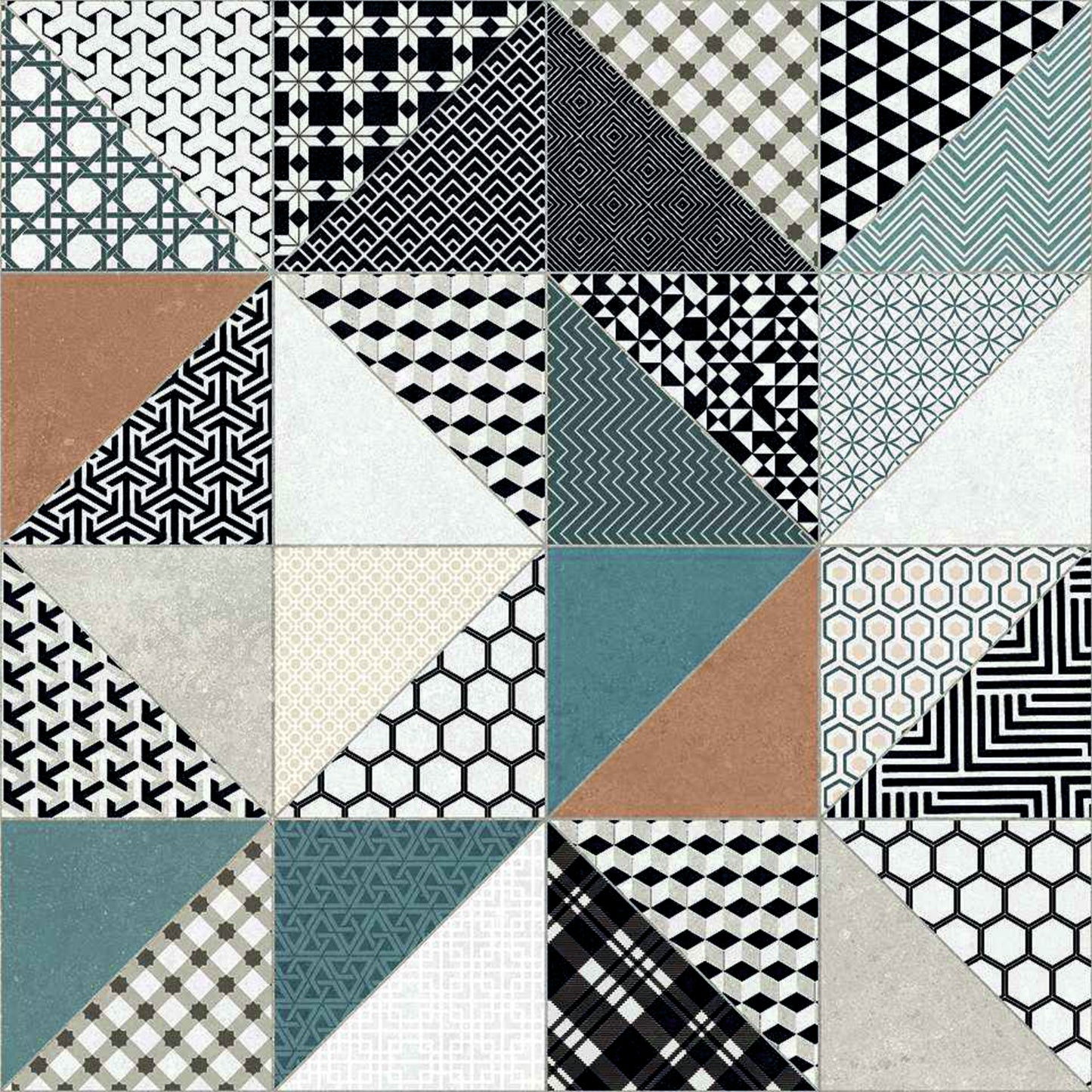 DPTS-147 - Modern Geometric Patchwork Tile Sticker