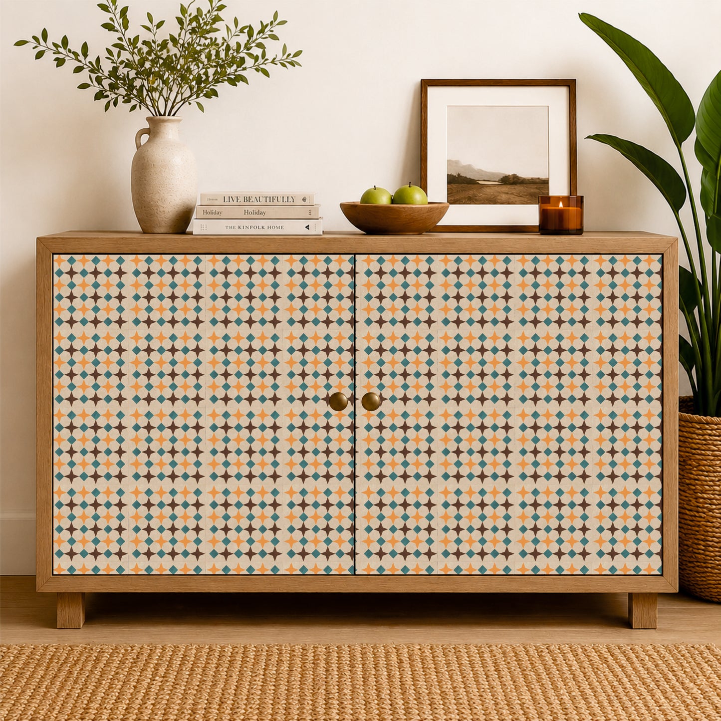 Vintage Diamond Mosaic Tile Sticker
