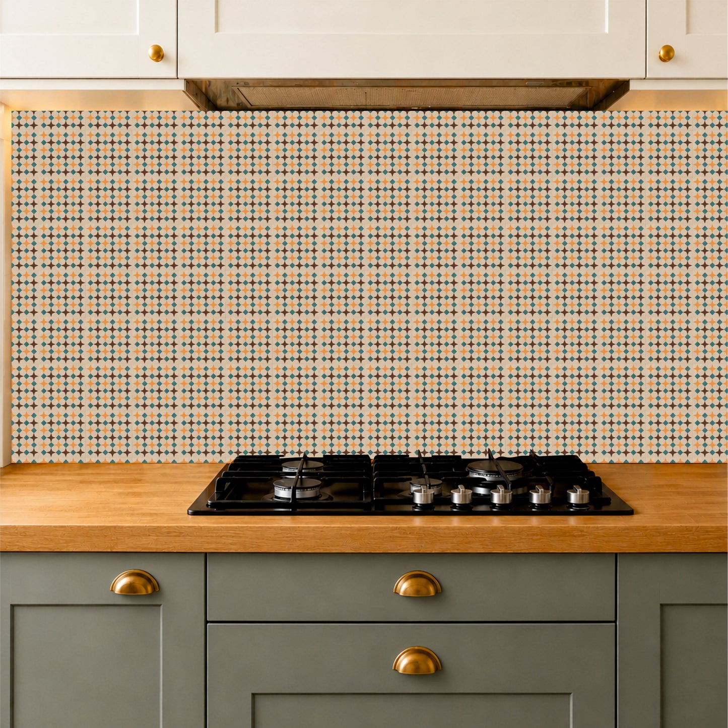 Vintage Diamond Mosaic Tile Sticker