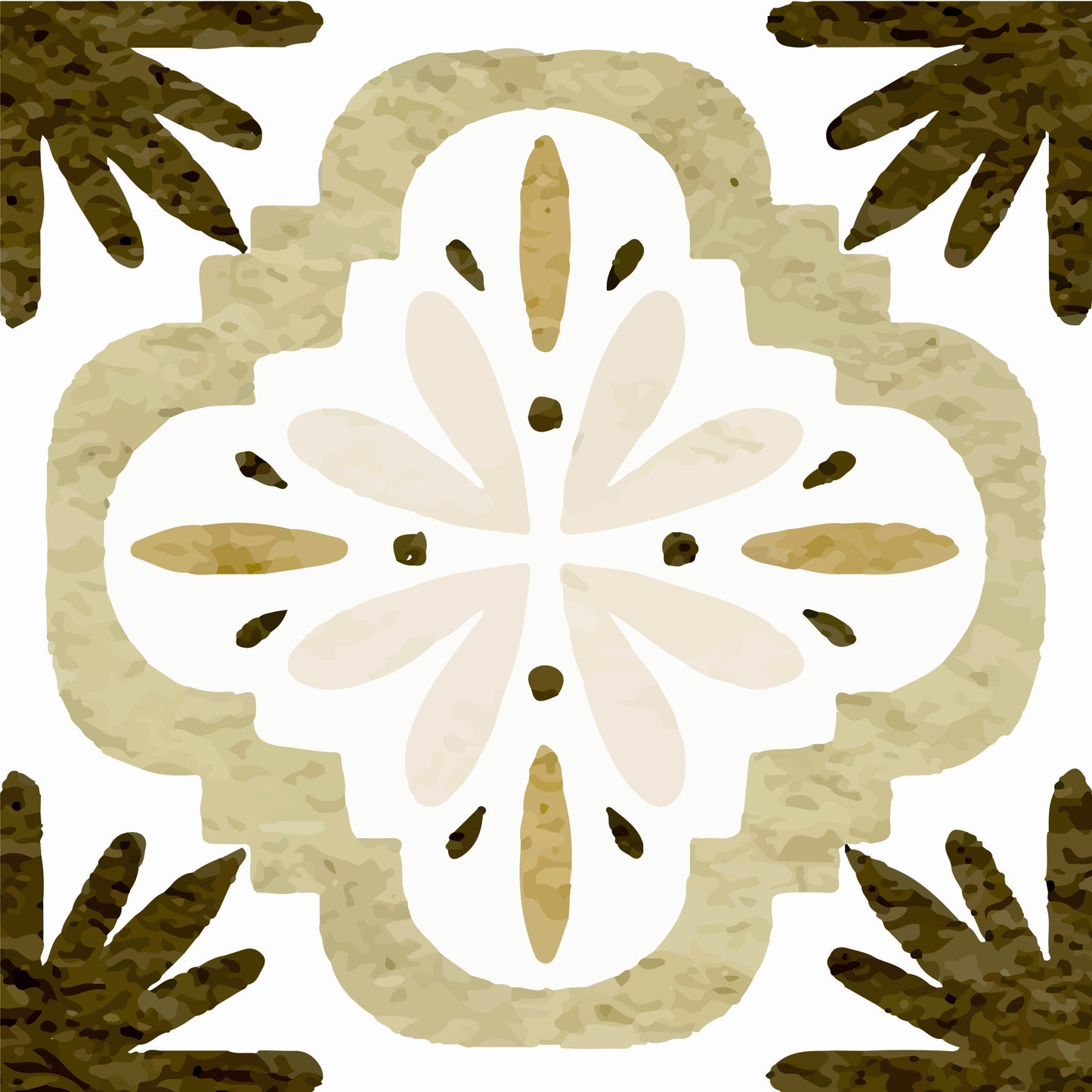 Olive Botanical Tile Sticker