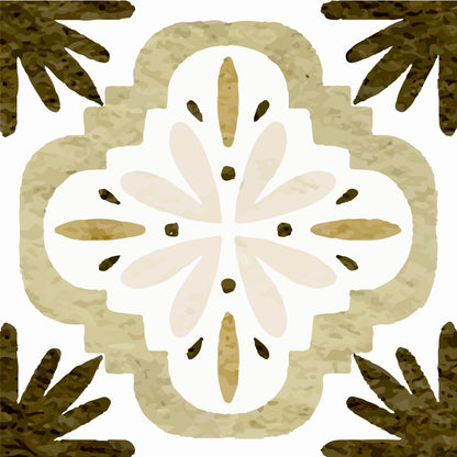Olive Botanical Tile Sticker