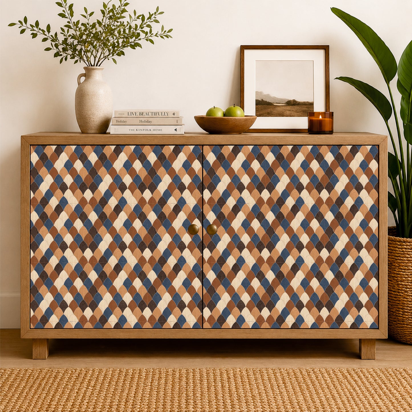 Mediterranean Fan Mosaic Tile Sticker