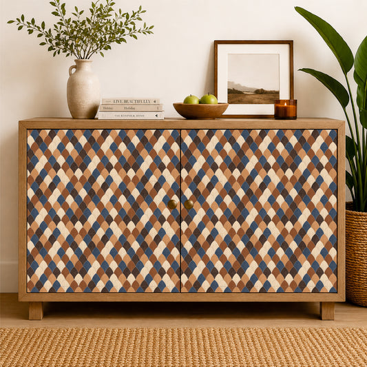 Mediterranean Fan Mosaic Tile Sticker