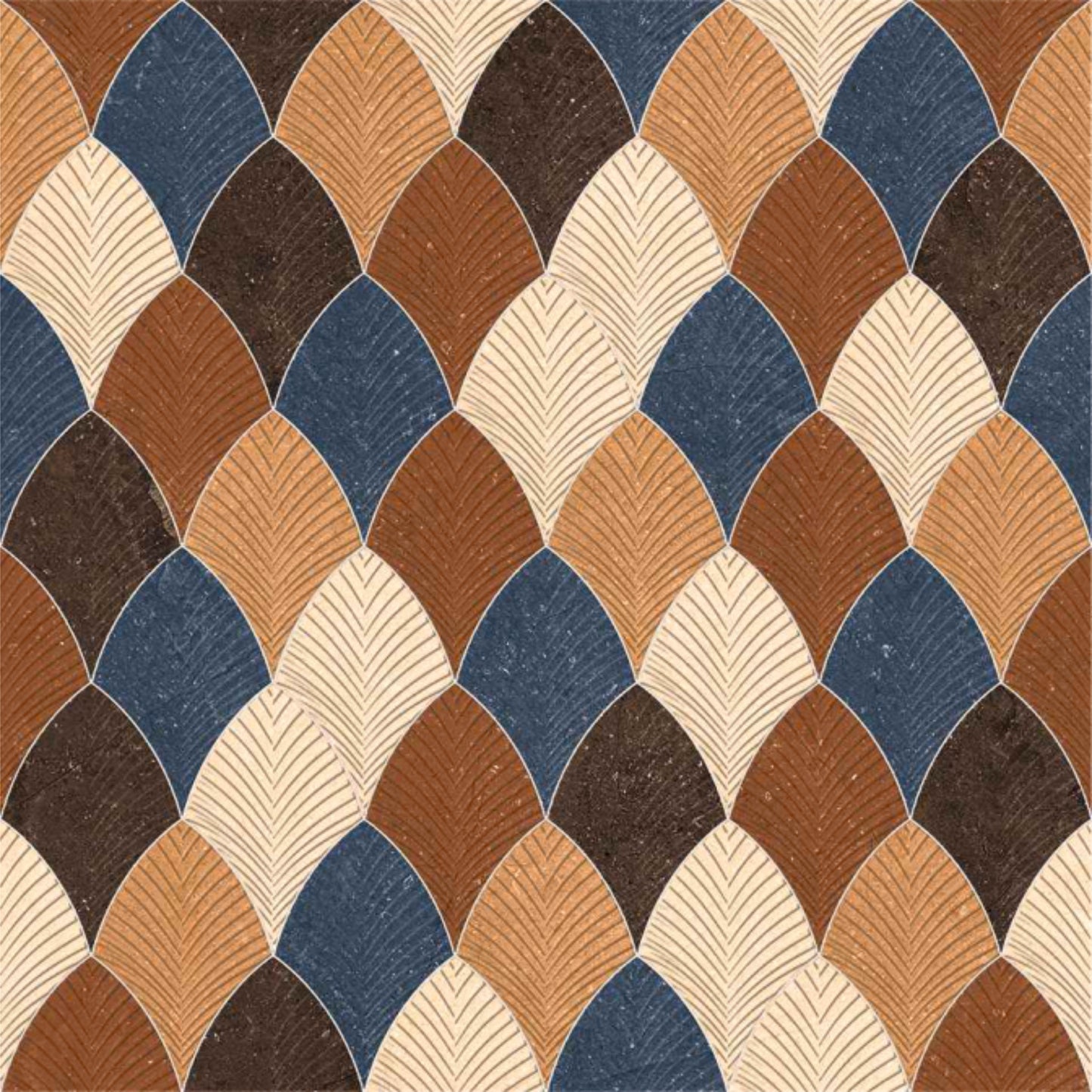 Mediterranean Fan Mosaic Tile Sticker