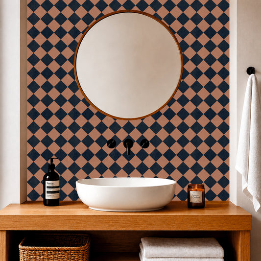 Modern Checker Mosaic Tile Sticker