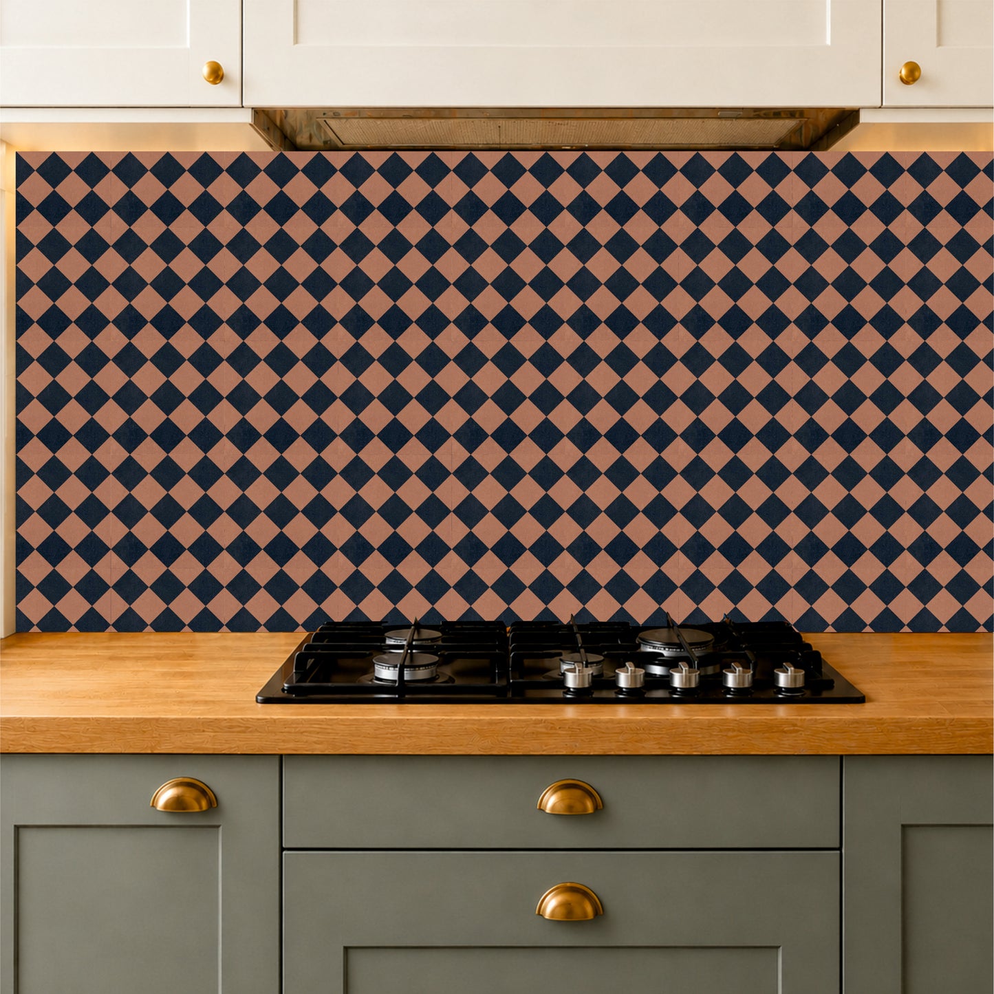 Modern Checker Mosaic Tile Sticker