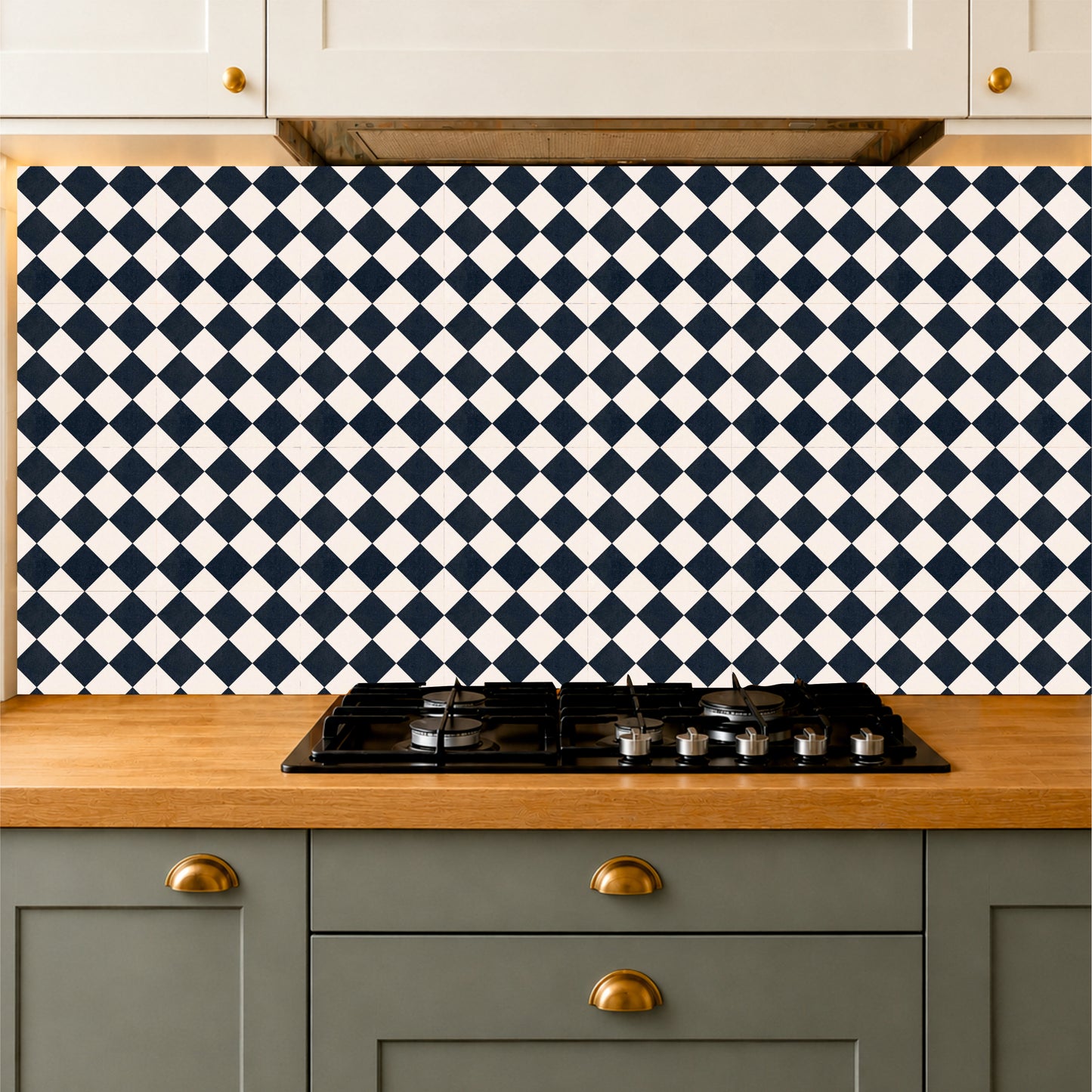 Monochrome Diamond Mosaic Tile Sticker