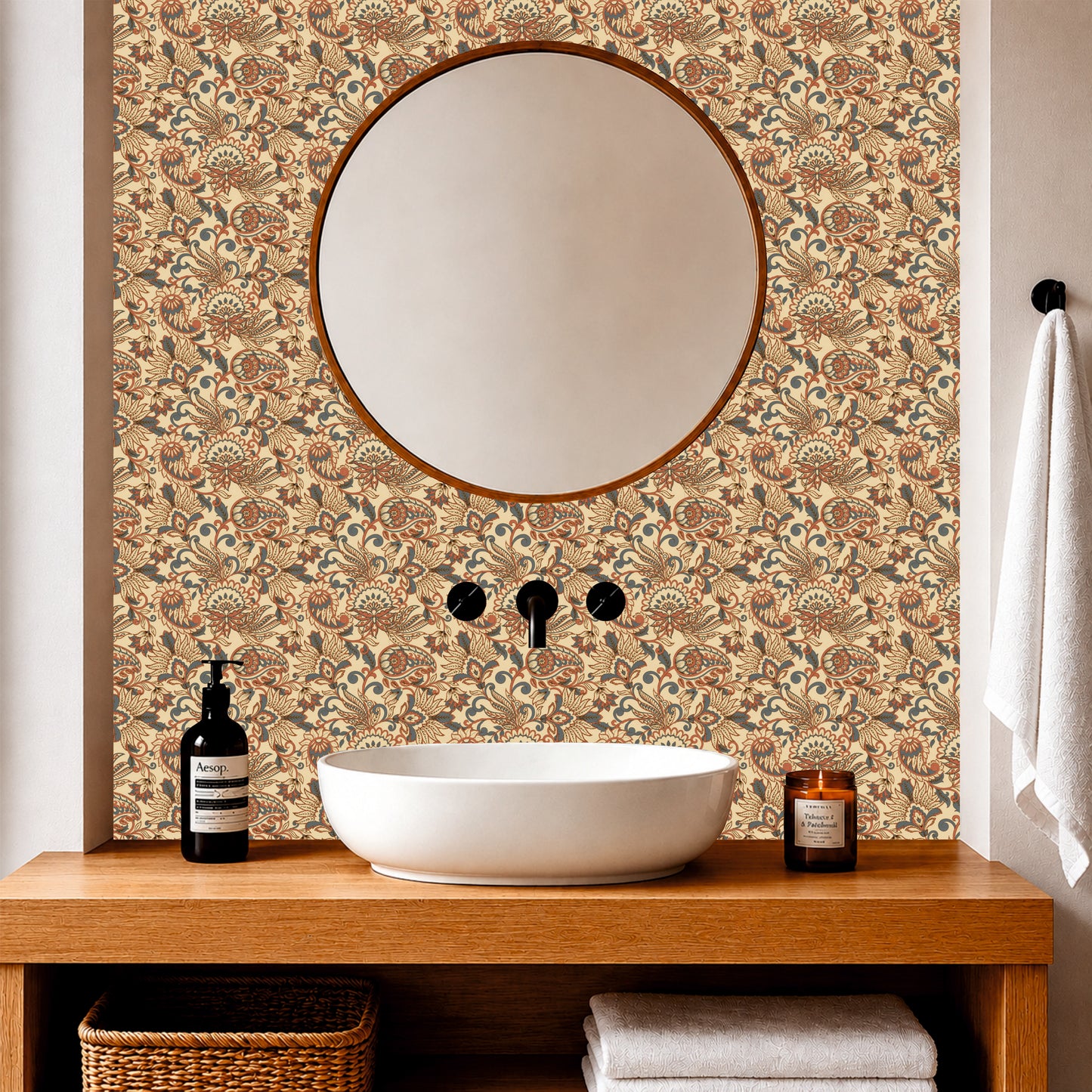 Mediterranean Floral Tile Sticker