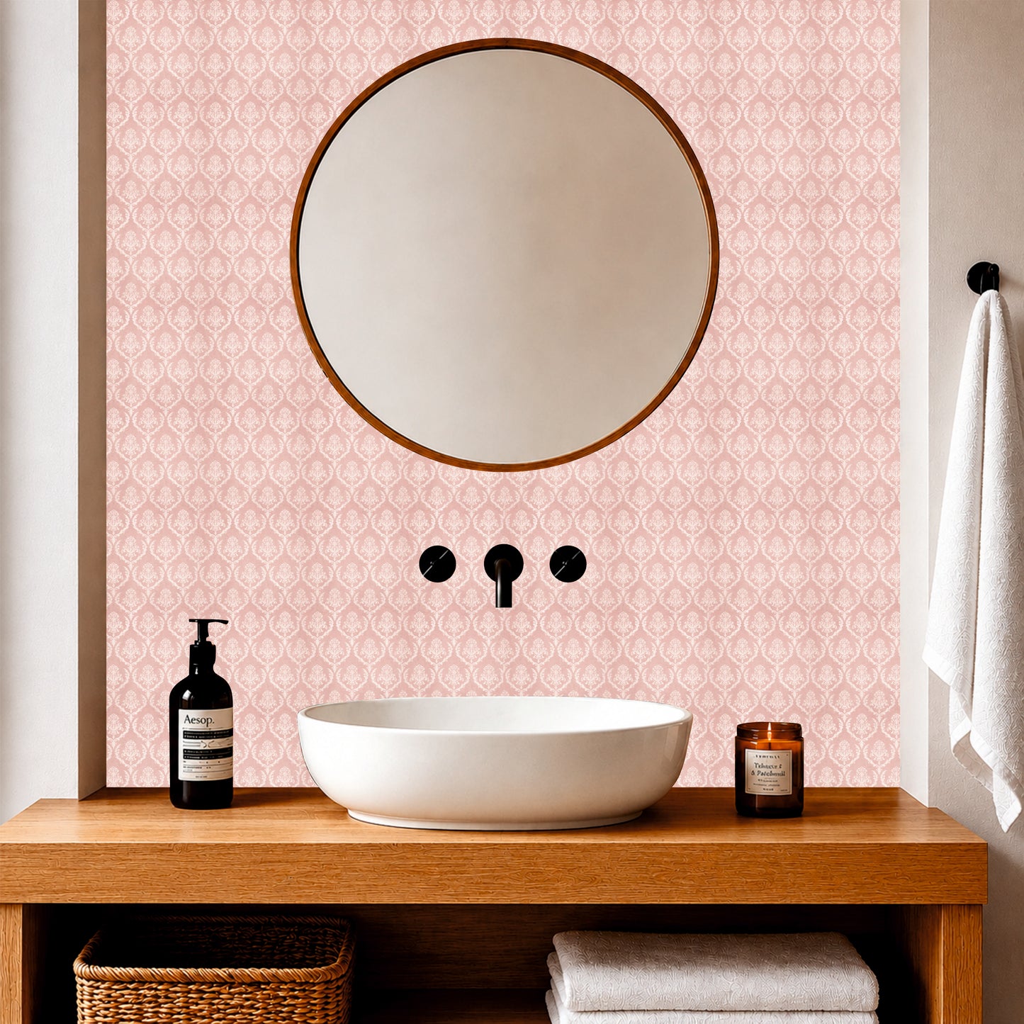 Royal Damask Pattern Tile Sticker