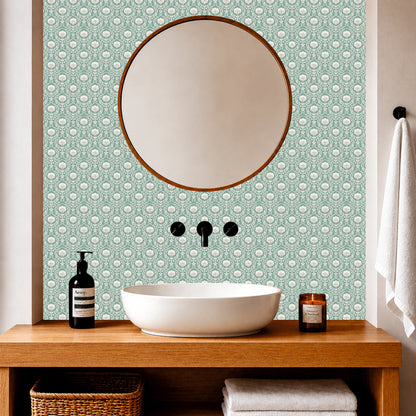 French Botanical Damask Tile Sticker