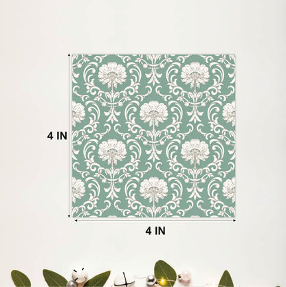 French Botanical Damask Tile Sticker