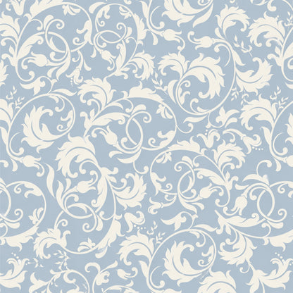 Vintage Blue Damask Tile Sticker