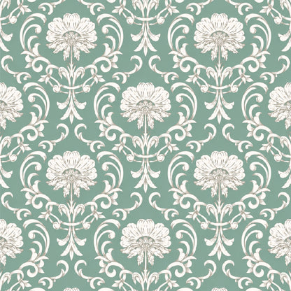 French Botanical Damask Tile Sticker