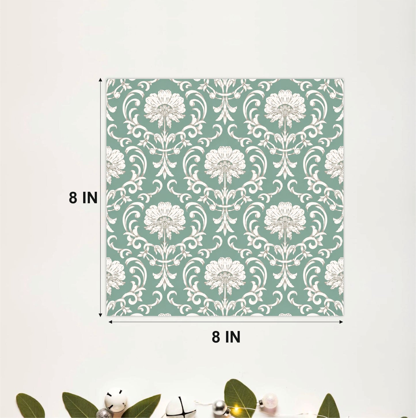 French Botanical Damask Tile Sticker