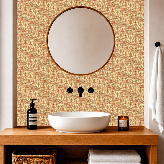 Traditional Indian Floral Tile Sticker