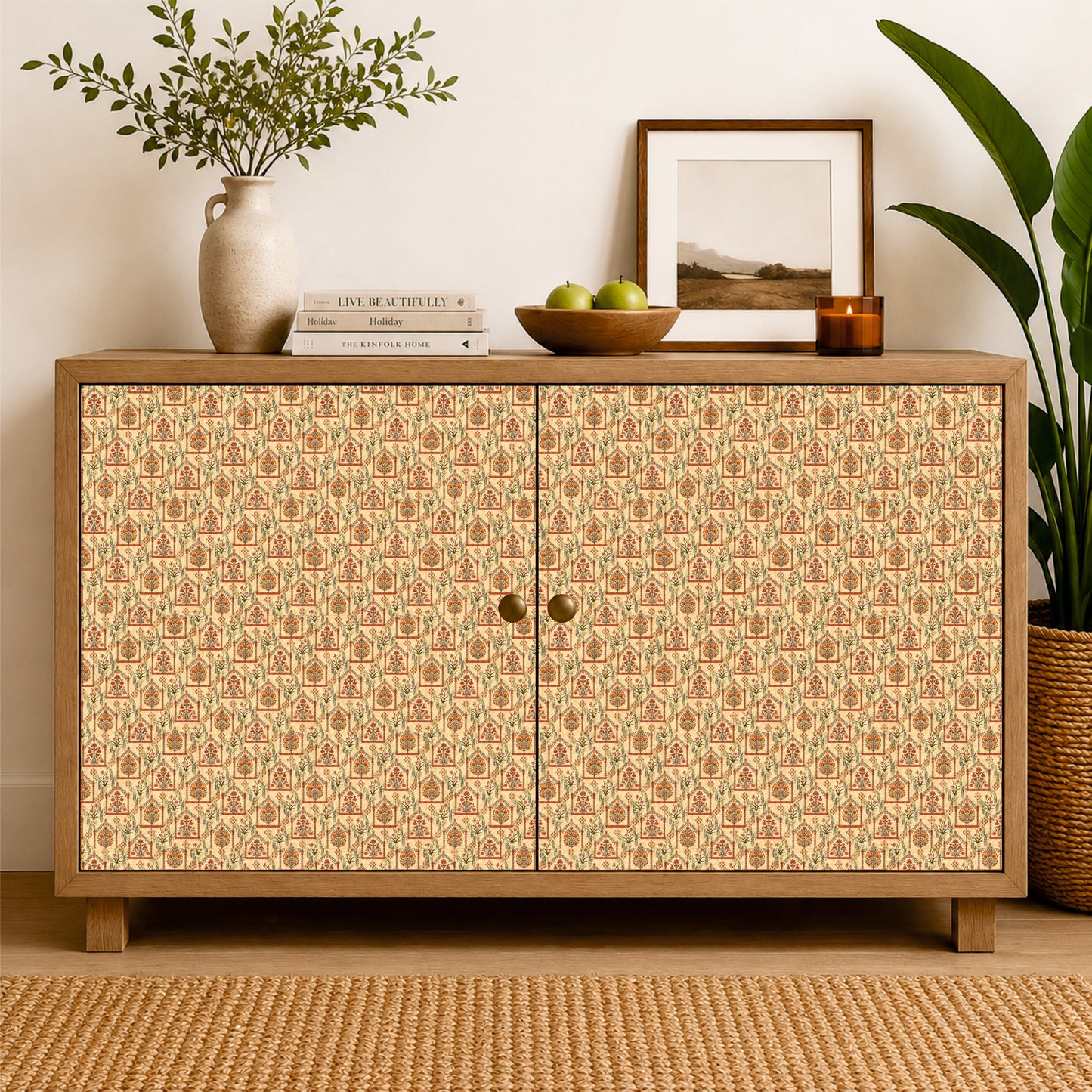 Traditional Indian Floral Tile Sticker
