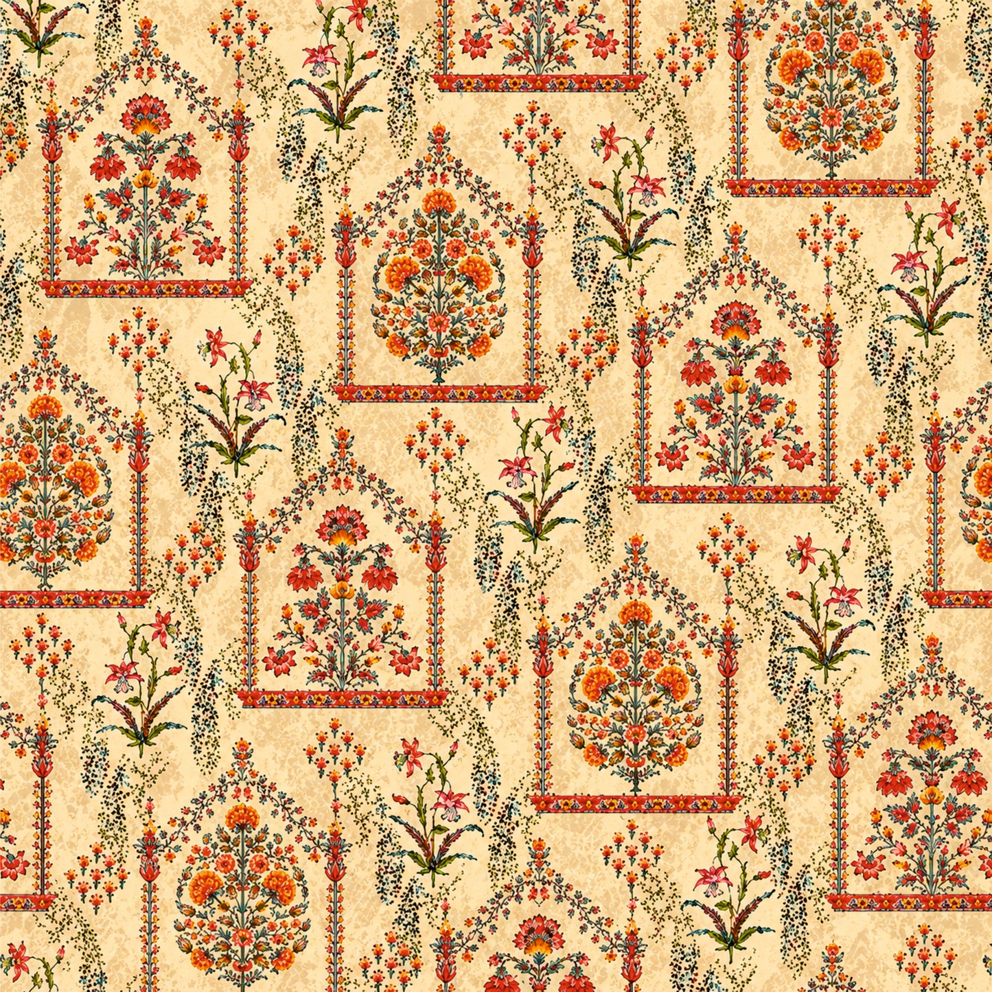 Traditional Indian Floral Tile Sticker