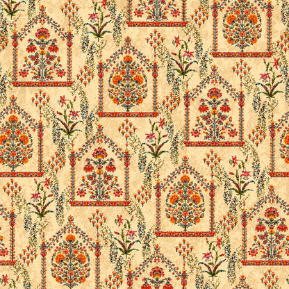 Traditional Indian Floral Tile Sticker