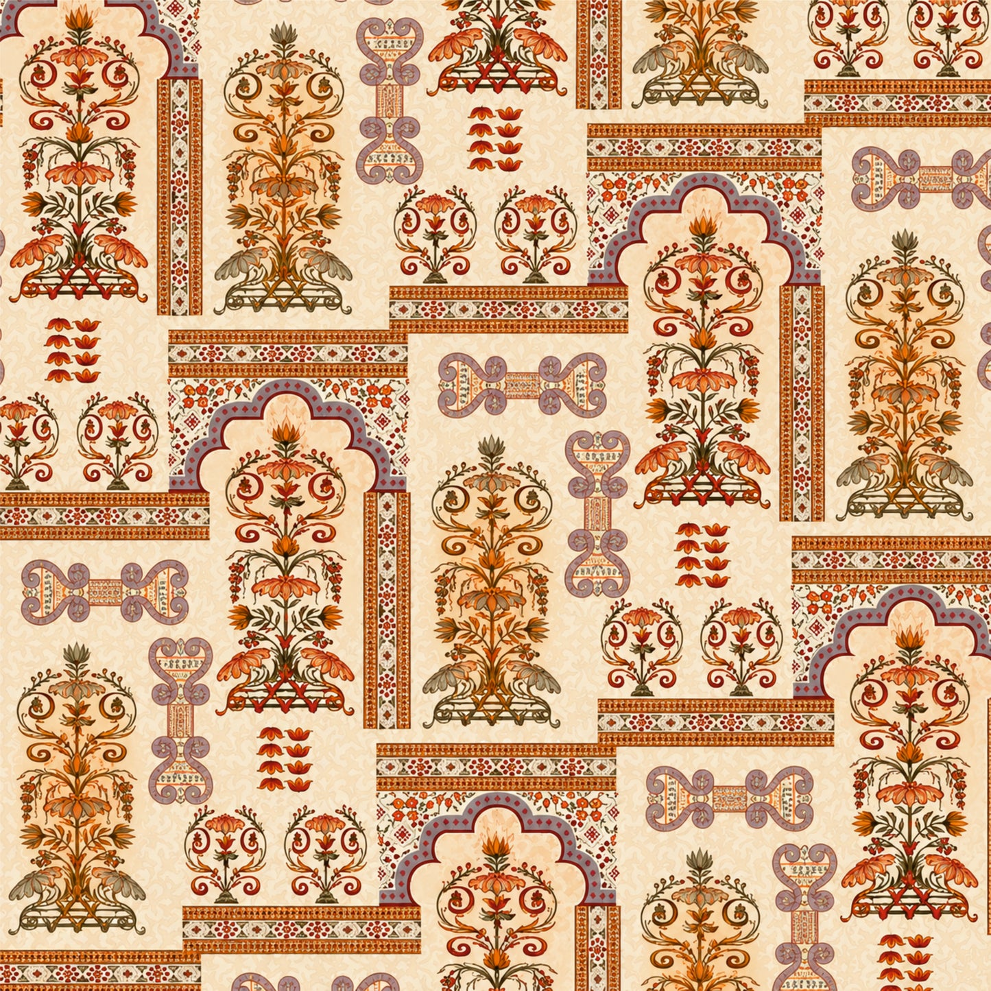 Traditional Mughal Floral Tile Sticker