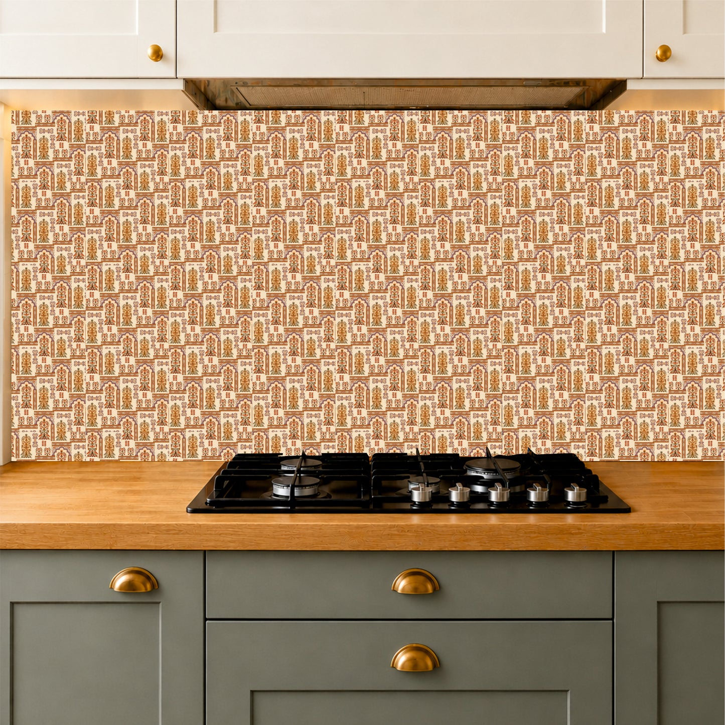 Traditional Mughal Floral Tile Sticker