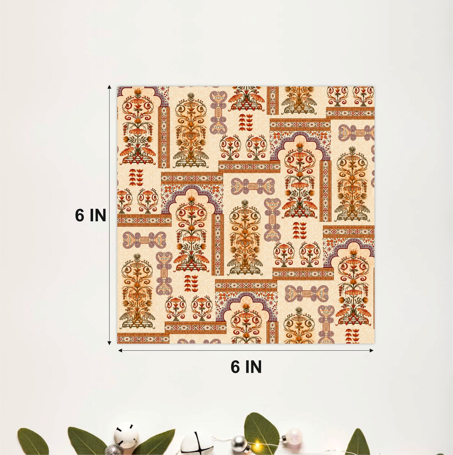 Traditional Mughal Floral Tile Sticker