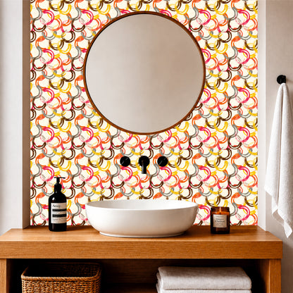 Contemporary Painted Rings Tile Sticker