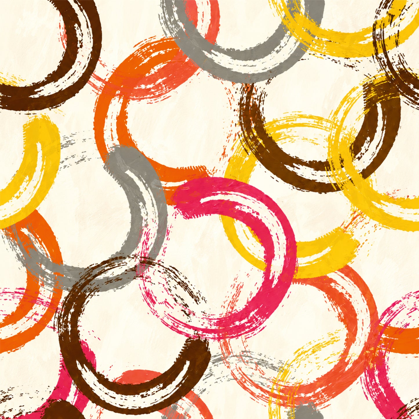 Contemporary Painted Rings Tile Sticker