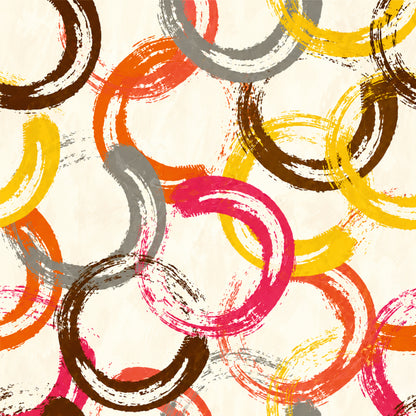 Contemporary Painted Rings Tile Sticker